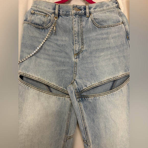 AREA High Rise Light Blue Women Jeans - Picture 2 of 5